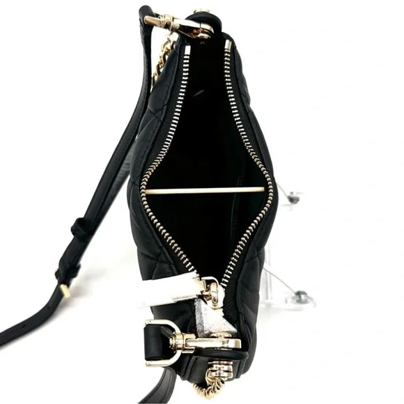 Kate Spade Carey Zip Top Crossbody Bag Black/Gold - Picture 13 of 15